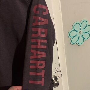 Women's S (4-6) Carhartt Relaxex Fit Pullover Sweatshirt Maroon